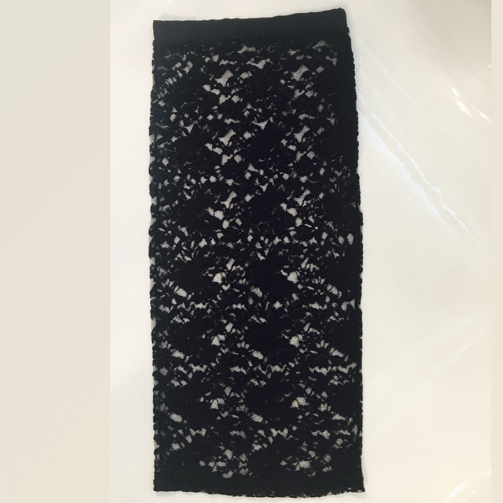 Black Lace Pencil Skirt